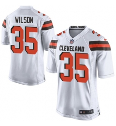 Men's Nike Cleveland Browns #35 Howard Wilson Game White NFL Jersey