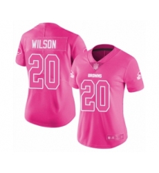 Women's Cleveland Browns #20 Howard Wilson Limited Pink Rush Fashion Football Jersey