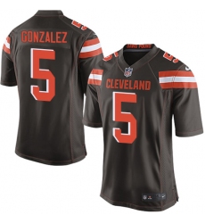 Men's Nike Cleveland Browns #5 Zane Gonzalez Game Brown Team Color NFL Jersey
