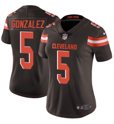 Women's Nike Cleveland Browns #5 Zane Gonzalez Elite Brown Team Color NFL Jersey
