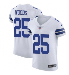 Men's Nike Dallas Cowboys #25 Xavier Woods Elite White NFL Jersey