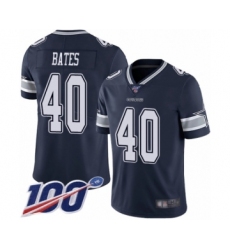 Men's Dallas Cowboys #40 Bill Bates Navy Blue Team Color Vapor Untouchable Limited Player 100th Season Football Jersey