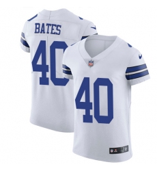 Men's Nike Dallas Cowboys #40 Bill Bates Elite White NFL Jersey
