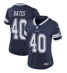 Women's Nike Dallas Cowboys #40 Bill Bates Elite Navy Blue Team Color NFL Jersey