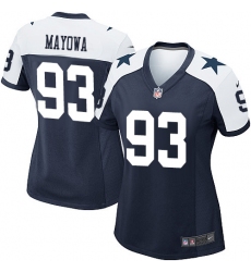 Women's Nike Dallas Cowboys #93 Benson Mayowa Game Navy Blue Throwback Alternate NFL Jersey