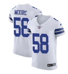 Men's Nike Dallas Cowboys #58 Damontre Moore Elite White NFL Jersey