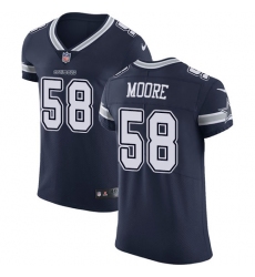 Men's Nike Dallas Cowboys #58 Damontre Moore Navy Blue Team Color Vapor Untouchable Elite Player NFL Jersey