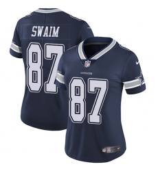 Women's Nike Dallas Cowboys #87 Geoff Swaim Elite Navy Blue Team Color NFL Jersey