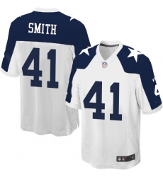 Men's Nike Dallas Cowboys #41 Keith Smith Game White Throwback Alternate NFL Jersey