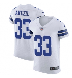 Men's Nike Dallas Cowboys #33 Chidobe Awuzie Elite White NFL Jersey