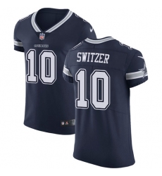 Men's Nike Dallas Cowboys #10 Ryan Switzer Navy Blue Team Color Vapor Untouchable Elite Player NFL Jersey