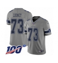 Youth Dallas Cowboys #73 Joe Looney Limited Gray Inverted Legend 100th Season Football Jersey