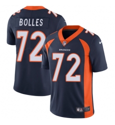 Youth Nike Denver Broncos #72 Garett Bolles Elite Navy Blue Alternate NFL Jersey