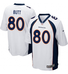 Men's Nike Denver Broncos #80 Jake Butt Game White NFL Jersey