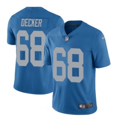 Youth Nike Detroit Lions #68 Taylor Decker Elite Blue Alternate NFL Jersey