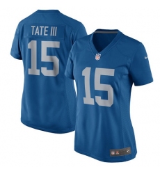 Women's Nike Detroit Lions #15 Golden Tate III Game Blue Alternate NFL Jersey