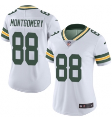 Women's Nike Green Bay Packers #88 Ty Montgomery Elite White NFL Jersey
