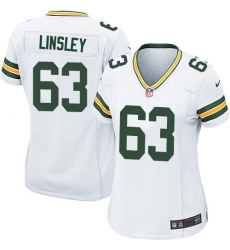 Women's Nike Green Bay Packers #63 Corey Linsley Game White NFL Jersey