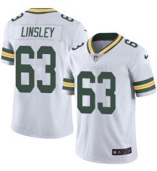 Youth Nike Green Bay Packers #63 Corey Linsley Elite White NFL Jersey
