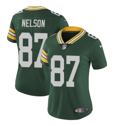Women's Nike Green Bay Packers #87 Jordy Nelson Elite Green Team Color NFL Jersey