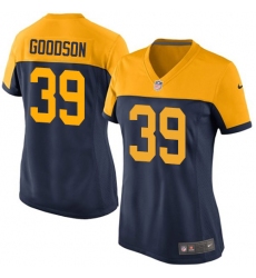 Women's Nike Green Bay Packers #39 Demetri Goodson Game Navy Blue Alternate NFL Jersey