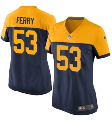 Women's Nike Green Bay Packers #53 Nick Perry Game Navy Blue Alternate NFL Jersey