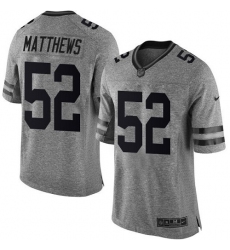 Men's Nike Green Bay Packers #52 Clay Matthews Limited Gray Gridiron NFL Jersey