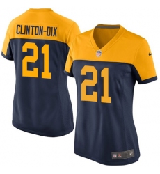 Women's Nike Green Bay Packers #21 Ha Ha Clinton-Dix Elite Navy Blue Alternate NFL Jersey