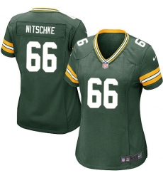 Women's Nike Green Bay Packers #66 Ray Nitschke Game Green Team Color NFL Jersey