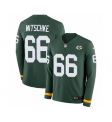 Youth Nike Green Bay Packers #66 Ray Nitschke Limited Green Therma Long Sleeve NFL Jersey
