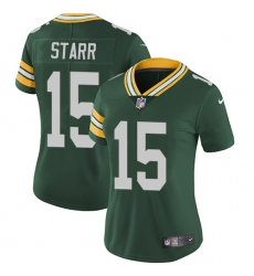 Women's Nike Green Bay Packers #15 Bart Starr Elite Green Team Color NFL Jersey