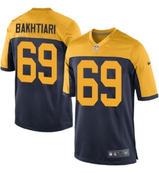 Men's Nike Green Bay Packers #69 David Bakhtiari Game Navy Blue Alternate NFL Jersey