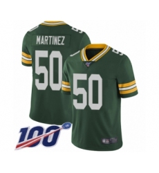 Men's Green Bay Packers #50 Blake Martinez Green Team Color Vapor Untouchable Limited Player 100th Season Football Jersey