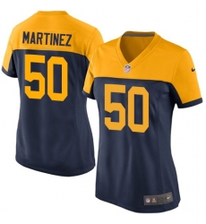 Women's Nike Green Bay Packers #50 Blake Martinez Elite Navy Blue Alternate NFL Jersey