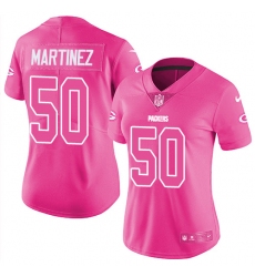 Women's Nike Green Bay Packers #50 Blake Martinez Limited Pink Rush Fashion NFL Jersey