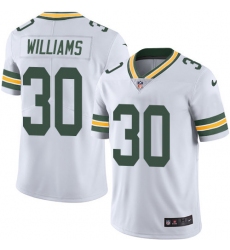 Youth Nike Green Bay Packers #30 Jamaal Williams Elite White NFL Jersey