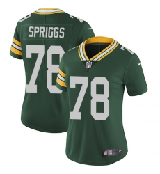Women's Nike Green Bay Packers #78 Jason Spriggs Elite Green Team Color NFL Jersey