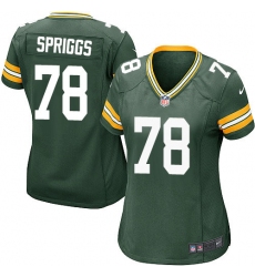 Women's Nike Green Bay Packers #78 Jason Spriggs Game Green Team Color NFL Jersey
