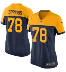 Women's Nike Green Bay Packers #78 Jason Spriggs Game Navy Blue Alternate NFL Jersey
