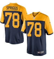 Youth Nike Green Bay Packers #78 Jason Spriggs Elite Navy Blue Alternate NFL Jersey