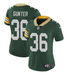 Women's Nike Green Bay Packers #36 LaDarius Gunter Elite Green Team Color NFL Jersey