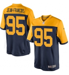 Men's Nike Green Bay Packers #95 Ricky Jean-Francois Limited Navy Blue Alternate NFL Jersey