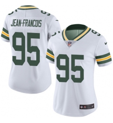Women's Nike Green Bay Packers #95 Ricky Jean-Francois Elite White NFL Jersey