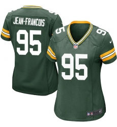 Women's Nike Green Bay Packers #95 Ricky Jean-Francois Game Green Team Color NFL Jersey