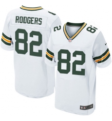 Men's Nike Green Bay Packers #82 Richard Rodgers Elite White NFL Jersey