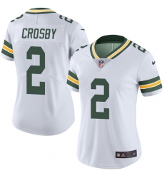 Women's Nike Green Bay Packers #2 Mason Crosby Elite White NFL Jersey