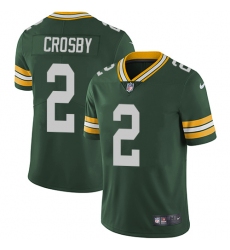 Youth Nike Green Bay Packers #2 Mason Crosby Elite Green Team Color NFL Jersey