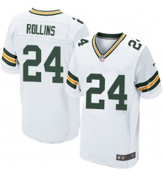 Men's Nike Green Bay Packers #24 Quinten Rollins Elite White NFL Jersey