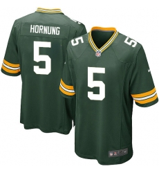 Men's Nike Green Bay Packers #5 Paul Hornung Game Green Team Color NFL Jersey