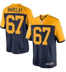 Youth Nike Green Bay Packers #67 Don Barclay Elite Navy Blue Alternate NFL Jersey